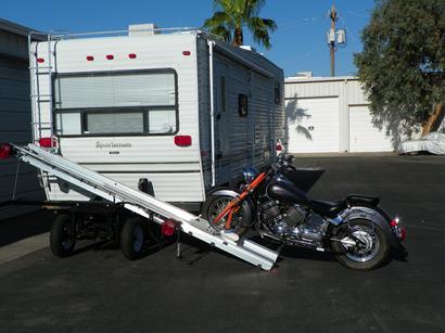 Motorcycle Trailer on RV